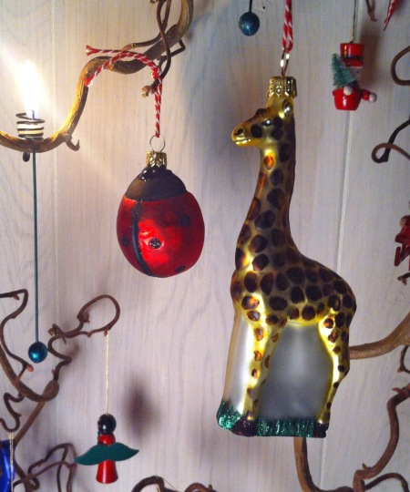 Glaskugle mariehøne giraf